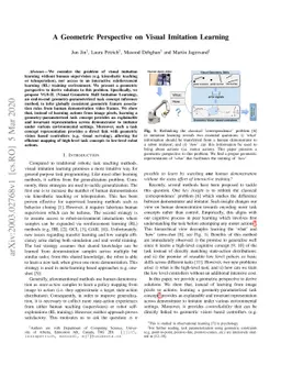 A Geometric Perspective on Visual Imitation Learning