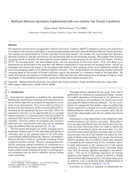 Malliavin-Mancino estimators implemented with non-uniform fast Fourier
  transforms