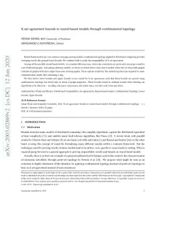 K set-agreement bounds in round-based models through combinatorial
  topology