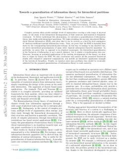 Towards a generalization of information theory for hierarchical
  partitions