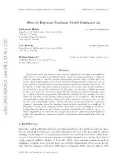 Flexible Bayesian Nonlinear Model Configuration