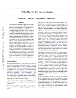 "Other-Play" for Zero-Shot Coordination