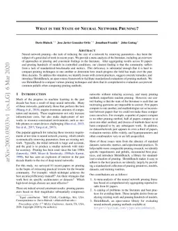 What is the State of Neural Network Pruning?