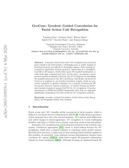 GeoConv: Geodesic Guided Convolution for Facial Action Unit Recognition