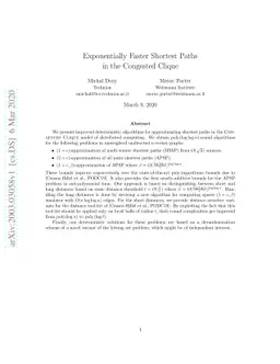Exponentially Faster Shortest Paths in the Congested Clique