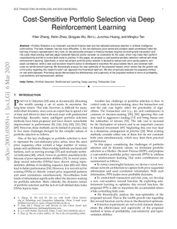 Cost-Sensitive Portfolio Selection via Deep Reinforcement Learning
