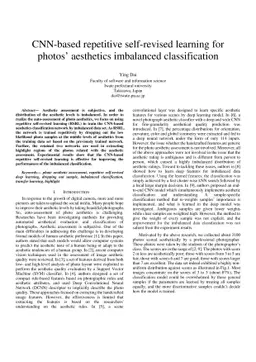 CNN-based Repetitive self-revised learning for photos' aesthetics
  imbalanced classification
