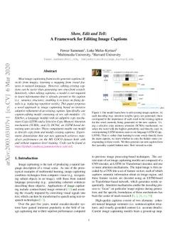 Show, Edit and Tell: A Framework for Editing Image Captions