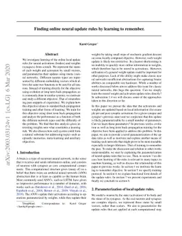 Finding online neural update rules by learning to remember