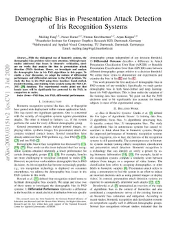 Demographic Bias in Presentation Attack Detection of Iris Recognition
  Systems