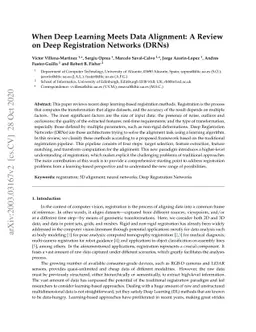 When Deep Learning Meets Data Alignment: A Review on Deep Registration
  Networks (DRNs)