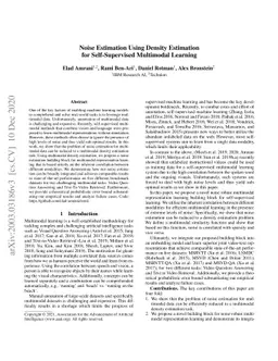 Noise Estimation Using Density Estimation for Self-Supervised Multimodal
  Learning