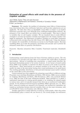 Estimation of causal effects with small data in the presence of trapdoor
  variables