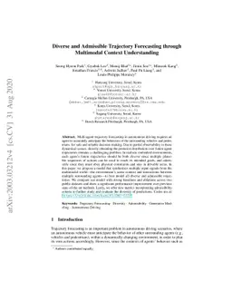 Diverse and Admissible Trajectory Forecasting through Multimodal Context
  Understanding
