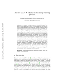 Anysize GAN: A solution to the image-warping problem