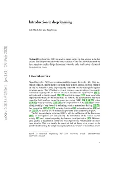 Introduction to deep learning