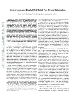 Asynchronous and Parallel Distributed Pose Graph Optimization