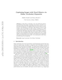 Captioning Images with Novel Objects via Online Vocabulary Expansion