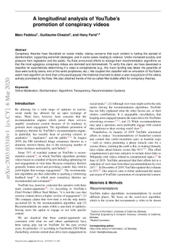 A Longitudinal Analysis of YouTube's Promotion of Conspiracy Videos
