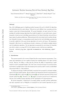 Automatic Machine Learning Derived from Scholarly Big Data