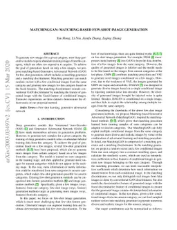 MatchingGAN: Matching-based Few-shot Image Generation
