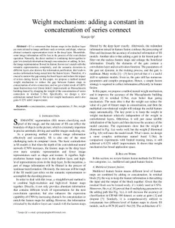 Weight mechanism: adding a constant in concatenation of series connect