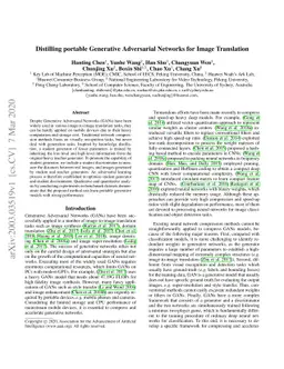 Distilling portable Generative Adversarial Networks for Image
  Translation