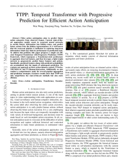 TTPP: Temporal Transformer with Progressive Prediction for Efficient
  Action Anticipation