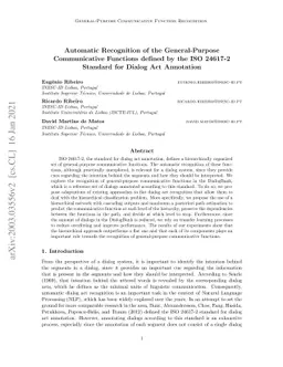 Automatic Recognition of the General-Purpose Communicative Functions
  defined by the ISO 24617-2 Standard for Dialog Act Annotation