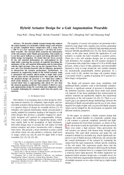 Hybrid Actuator Design for a Gait Augmentation Wearable
