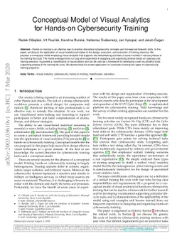 Conceptual Model of Visual Analytics for Hands-on Cybersecurity Training