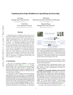 Explaining Knowledge Distillation by Quantifying the Knowledge