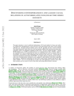 Discovering contemporaneous and lagged causal relations in
  autocorrelated nonlinear time series datasets