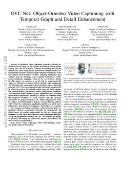 OVC-Net: Object-Oriented Video Captioning with Temporal Graph and Detail
  Enhancement