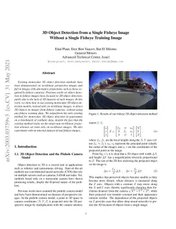 3D Object Detection from a Single Fisheye Image Without a Single Fisheye
  Training Image