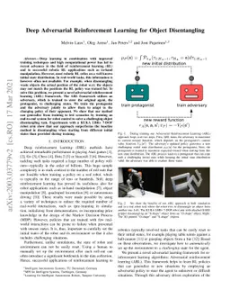 Deep Adversarial Reinforcement Learning for Object Disentangling