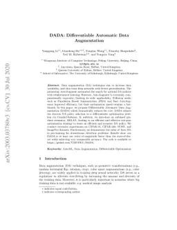 DADA: Differentiable Automatic Data Augmentation