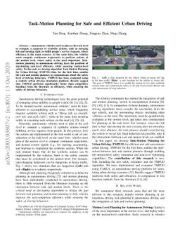 Task-Motion Planning for Safe and Efficient Urban Driving