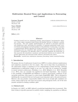 Multivariate Boosted Trees and Applications to Forecasting and Control