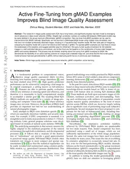 Active Fine-Tuning from gMAD Examples Improves Blind Image Quality
  Assessment