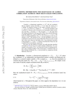 Limiting distributions for eigenvalues of sample correlation matrices
  from heavy-tailed populations