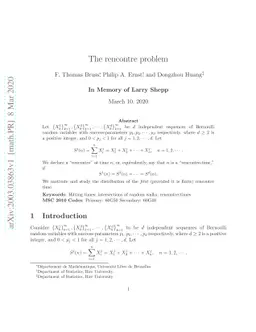 The rencontre problem