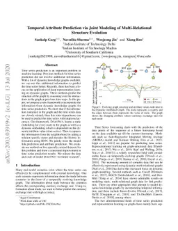 Temporal Attribute Prediction via Joint Modeling of Multi-Relational
  Structure Evolution