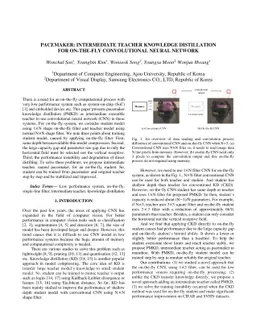 Pacemaker: Intermediate Teacher Knowledge Distillation For On-The-Fly
  Convolutional Neural Network