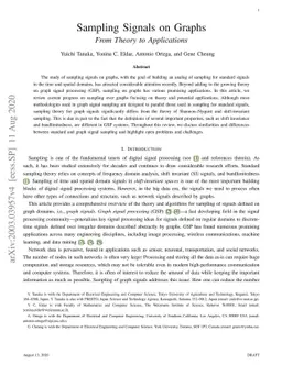 Sampling Signals on Graphs: From Theory to Applications