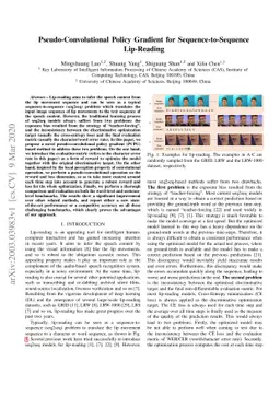 Pseudo-Convolutional Policy Gradient for Sequence-to-Sequence
  Lip-Reading