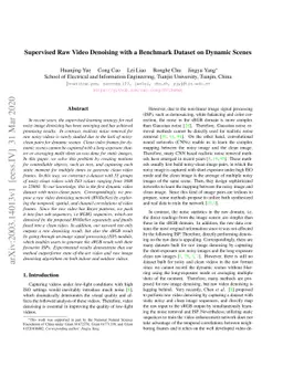Supervised Raw Video Denoising with a Benchmark Dataset on Dynamic
  Scenes