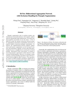 BANet: Bidirectional Aggregation Network with Occlusion Handling for
  Panoptic Segmentation