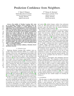 Prediction Confidence from Neighbors