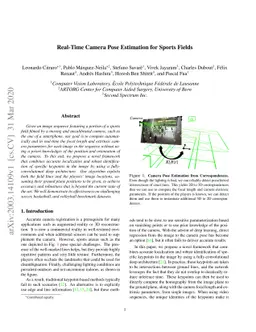 Real-Time Camera Pose Estimation for Sports Fields